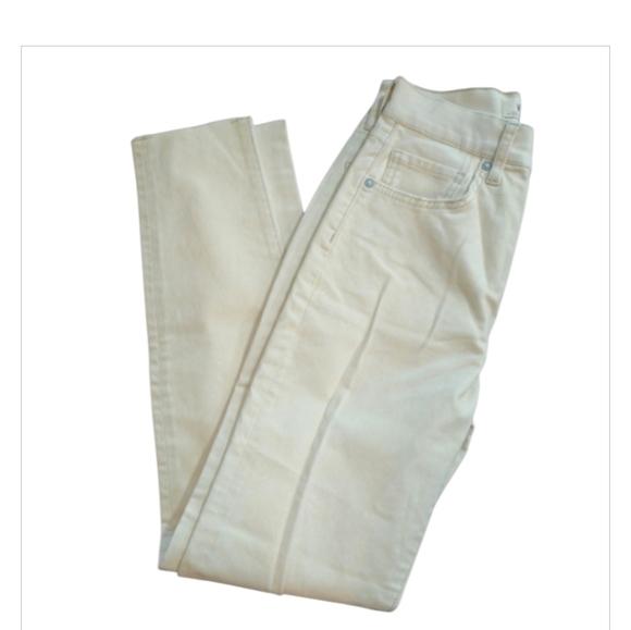 Free People Sweet Jane Velvet Skinny Pants Pearl 25 - Picture 9 of 11